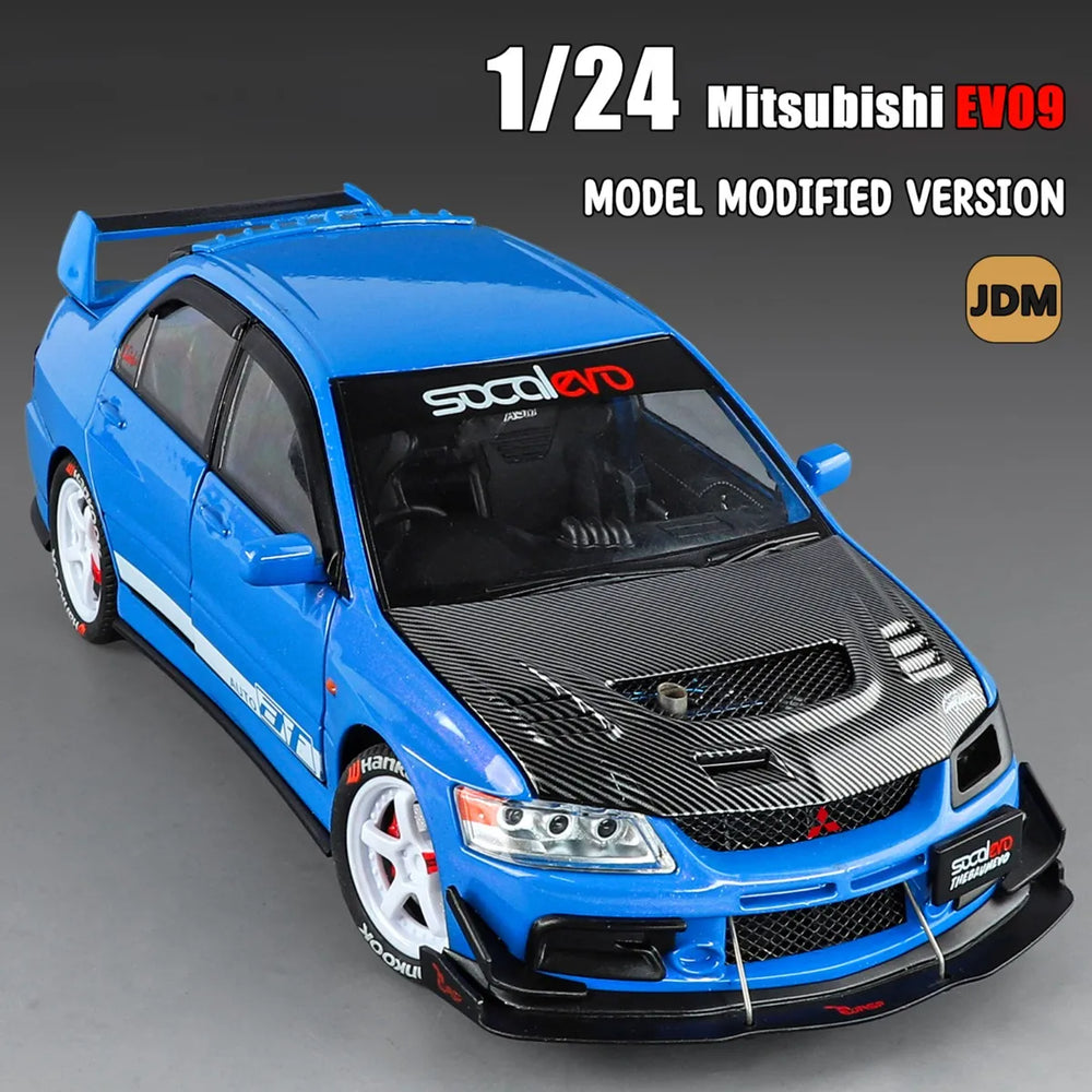 1:24 Diecast Mitsubishi Lancer Evo9 Modified Model Car