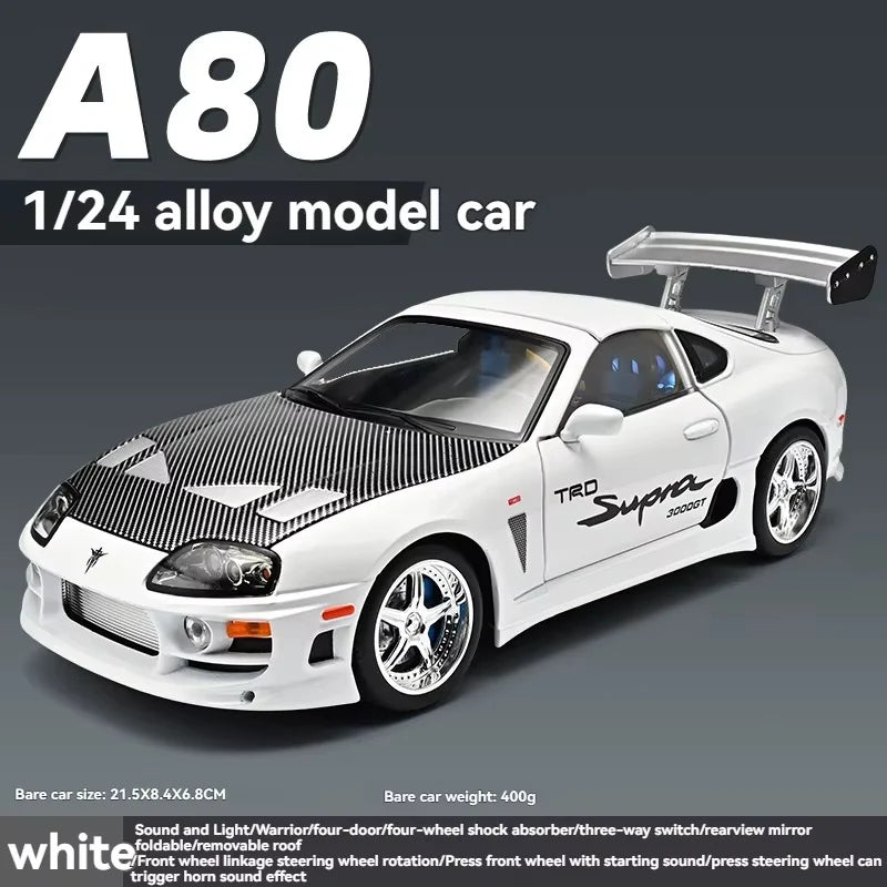 1:24 Diecast Supra MK4 Model Car - White