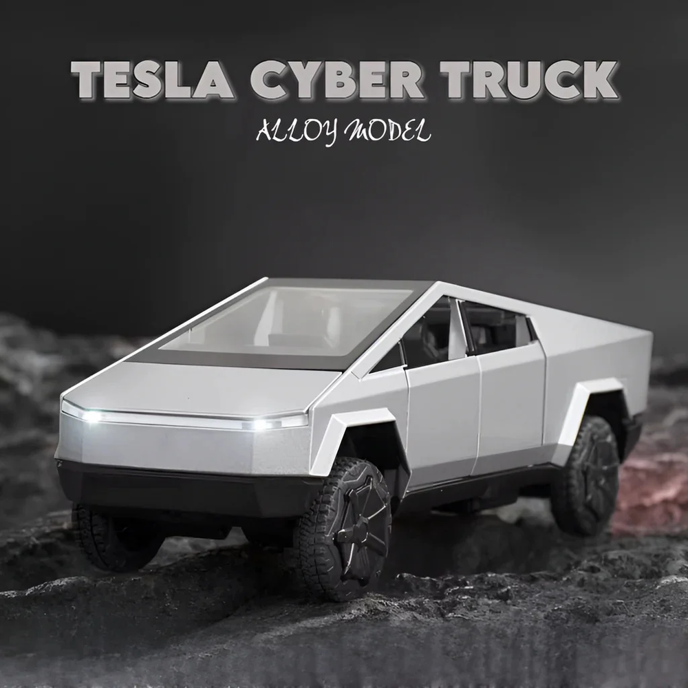1:24 Diecast Tesla Model With Quad Bike