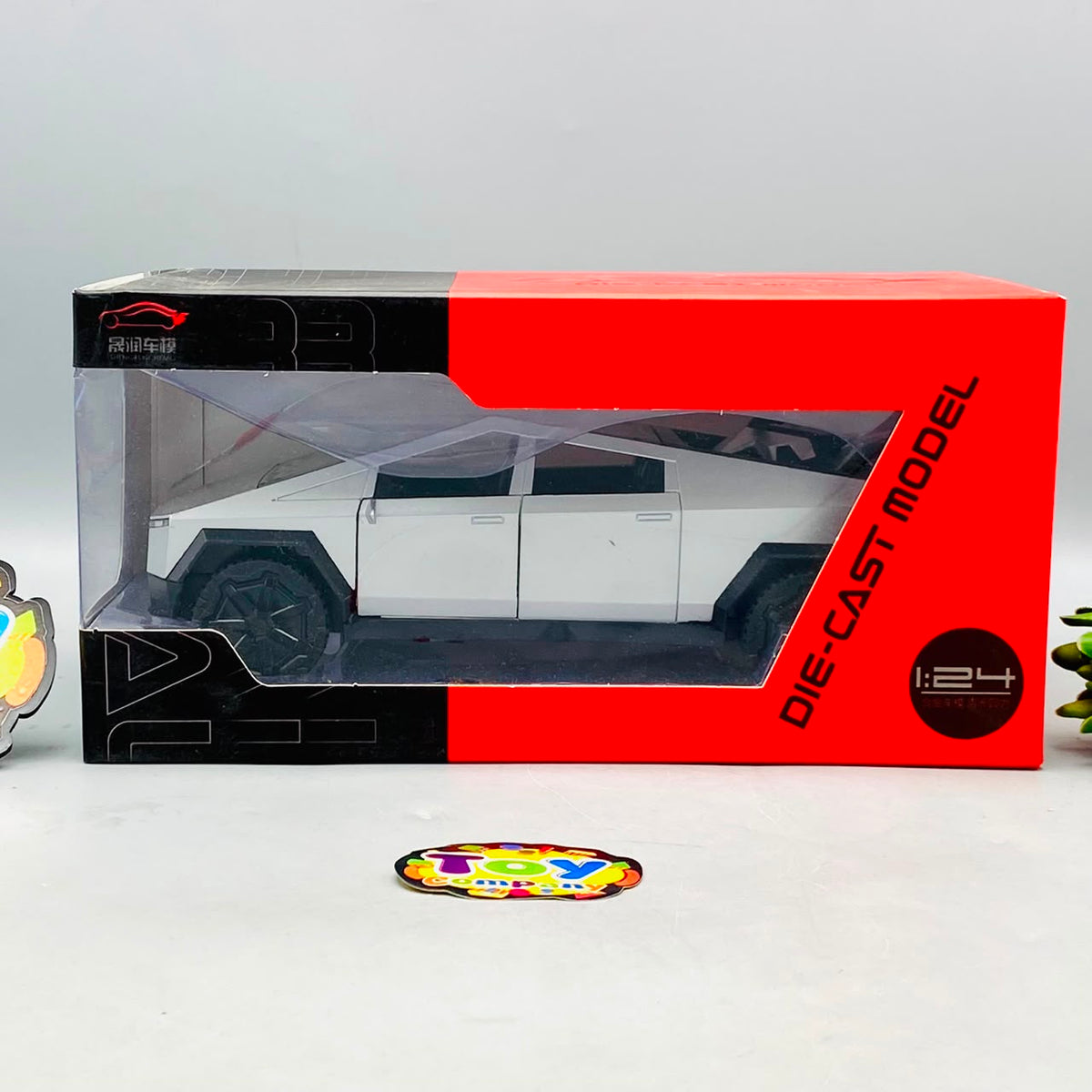 1:24 Diecast Tesla Model With Quad Bike