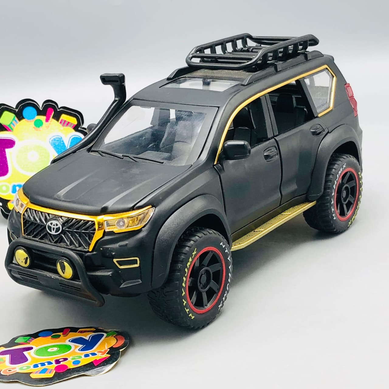 1:24 Diecast Toyota Land Cruiser Prado Off-Road Red Black - Minor Fault