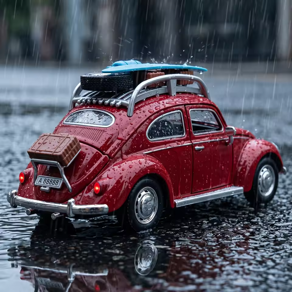 1:24 Diecast Volkswagen Beetle Camping Model Car