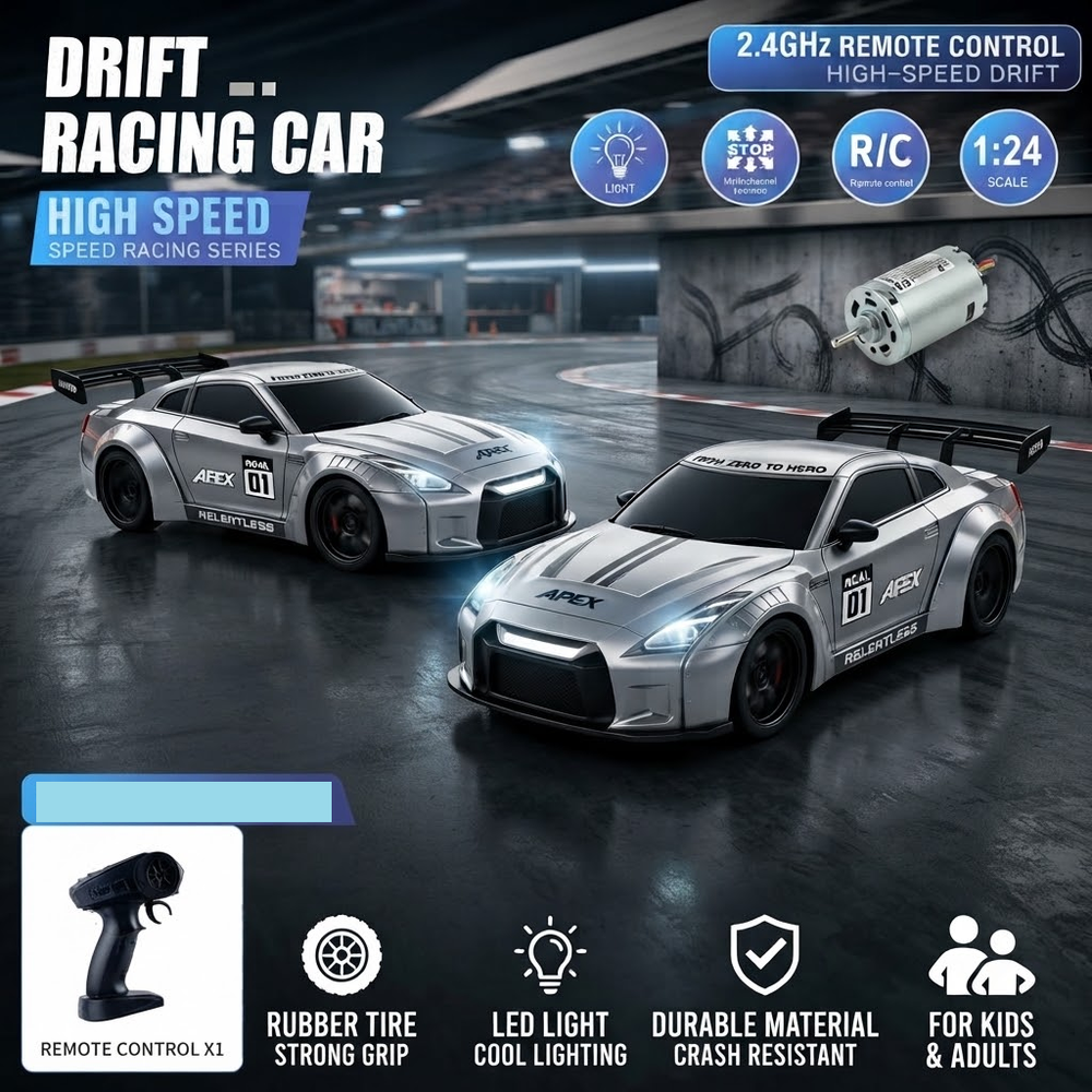 1:24 RC Nissan GTR Drift Car