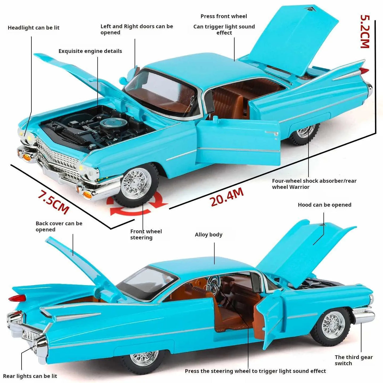 1:24 Diecast 1959 Cadillac Eldorado Model Car