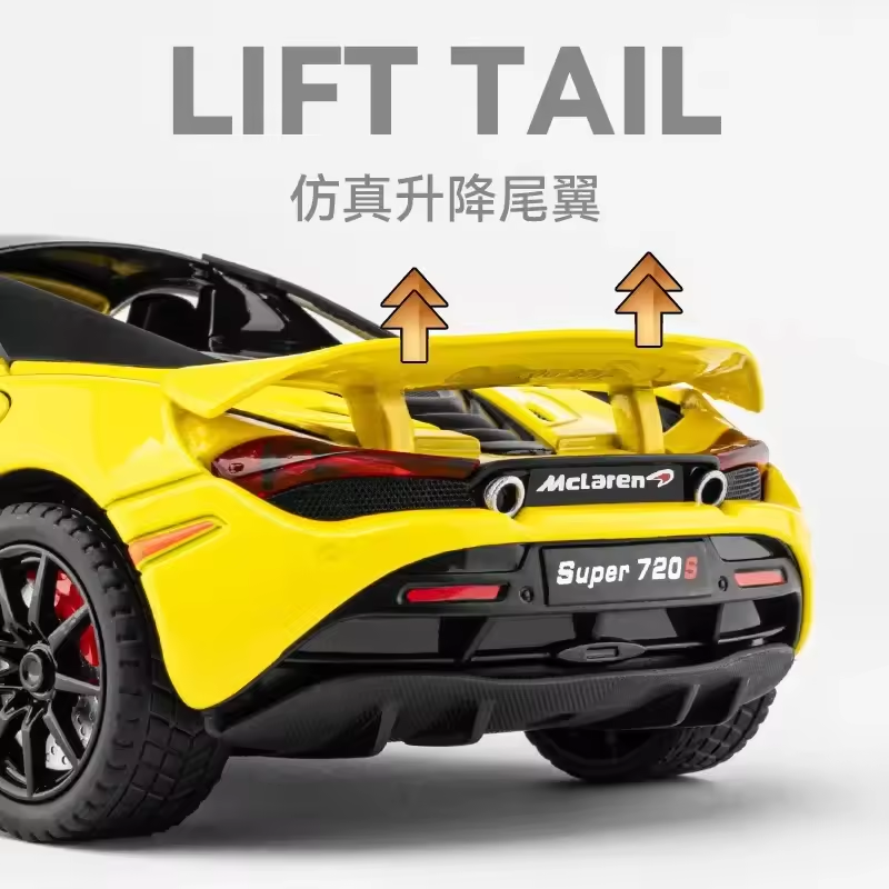 1:24 Diecast McLaren 720S Model Car With Smoke