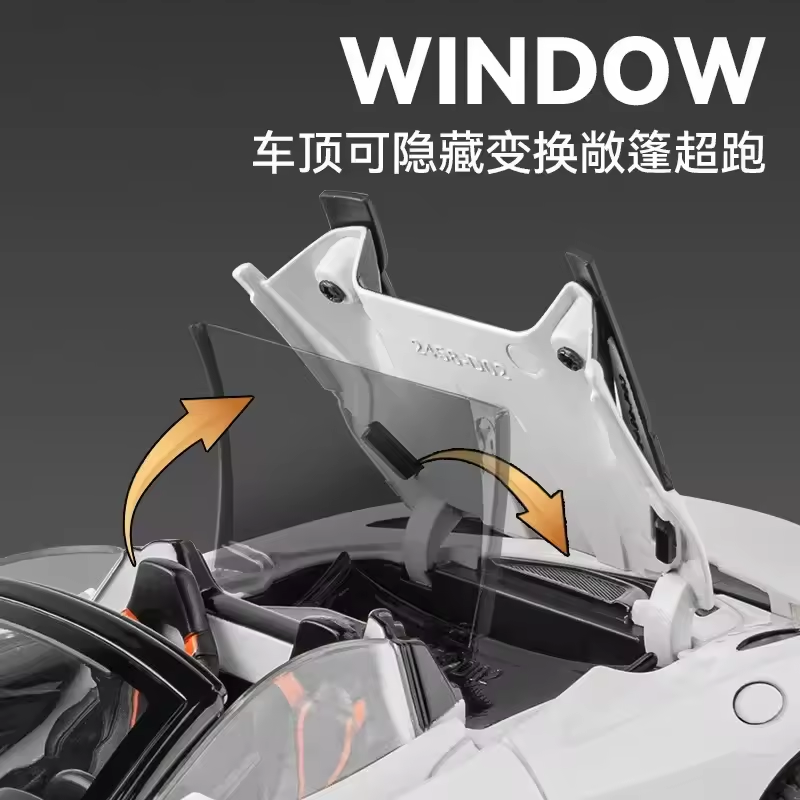 1:24 Diecast McLaren 720S Model Car With Smoke