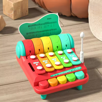 2in1 Kids Knocking Xylophone & Piano Toy 