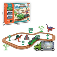 31Pcs DIY Premium Battery Operated Dinosaur Train & Track Set