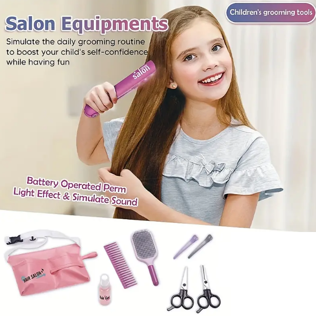 13Pcs Pretend Play Salon Equipments For Girls