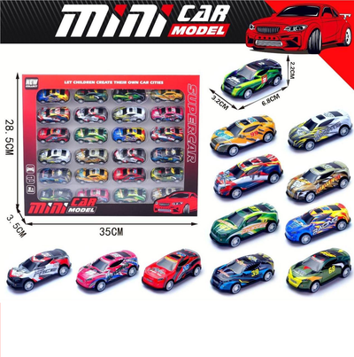 24Pcs Mini ABS Pullback Racing Cars