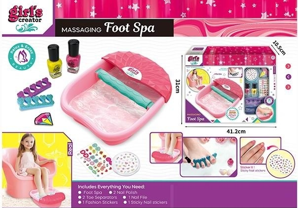 8Pcs Realistic Girls Massaging Foot Spa Kit