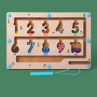 Wooden Magnetic Colorful Maze Game Board