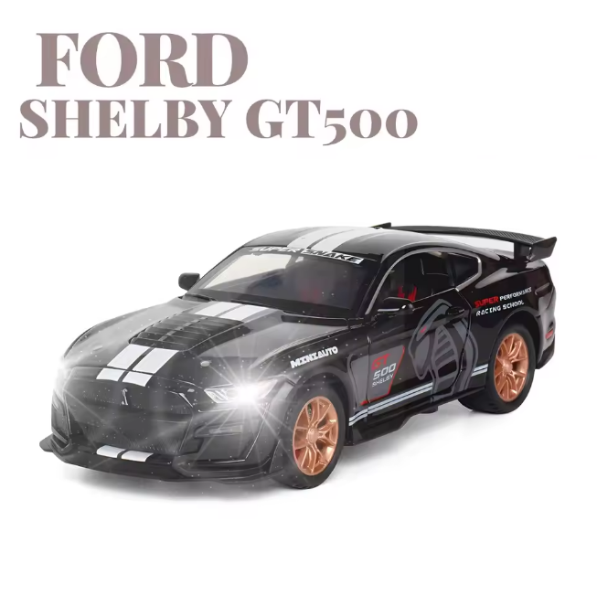 1:32 Diecast Ford Mustang Shelby GT500  With Acrylic Display Box - Black