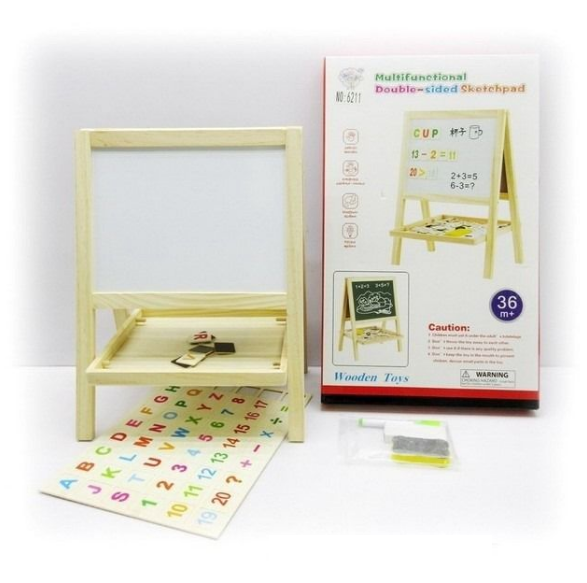 Multi-functional Wooden Double Sided Sketchpad