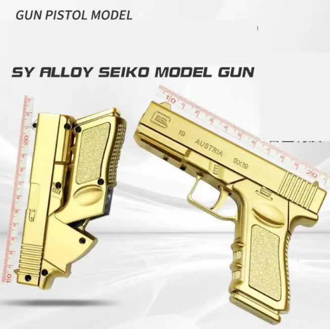 Mini Alloy Foldable Manual Target Gun With Soft Pellets