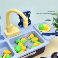 Electric Pretend Frozen Pumping Water Kitchen Sink 