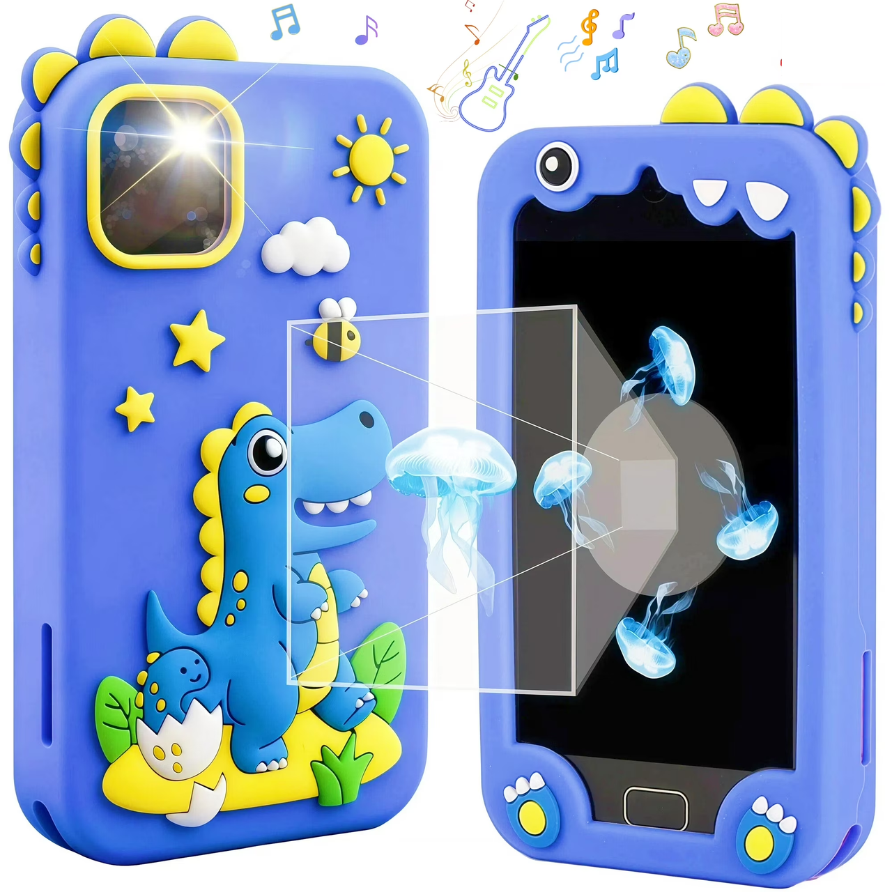 Kids High Quality Dual Camera Digital Touch Phone - Dinosaur