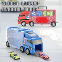 Inertial Double-Sided Ejector Truck With 4Pcs Cars