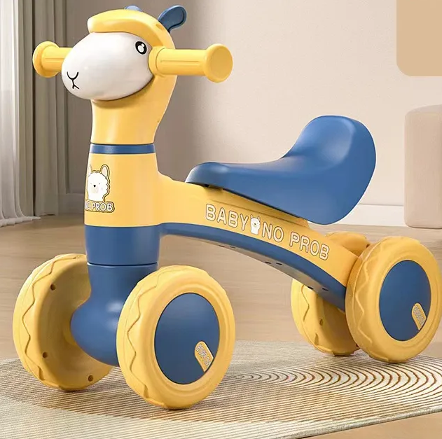 Alpaca Ride-on Baby Foot To Floor Balance Bike - Orange