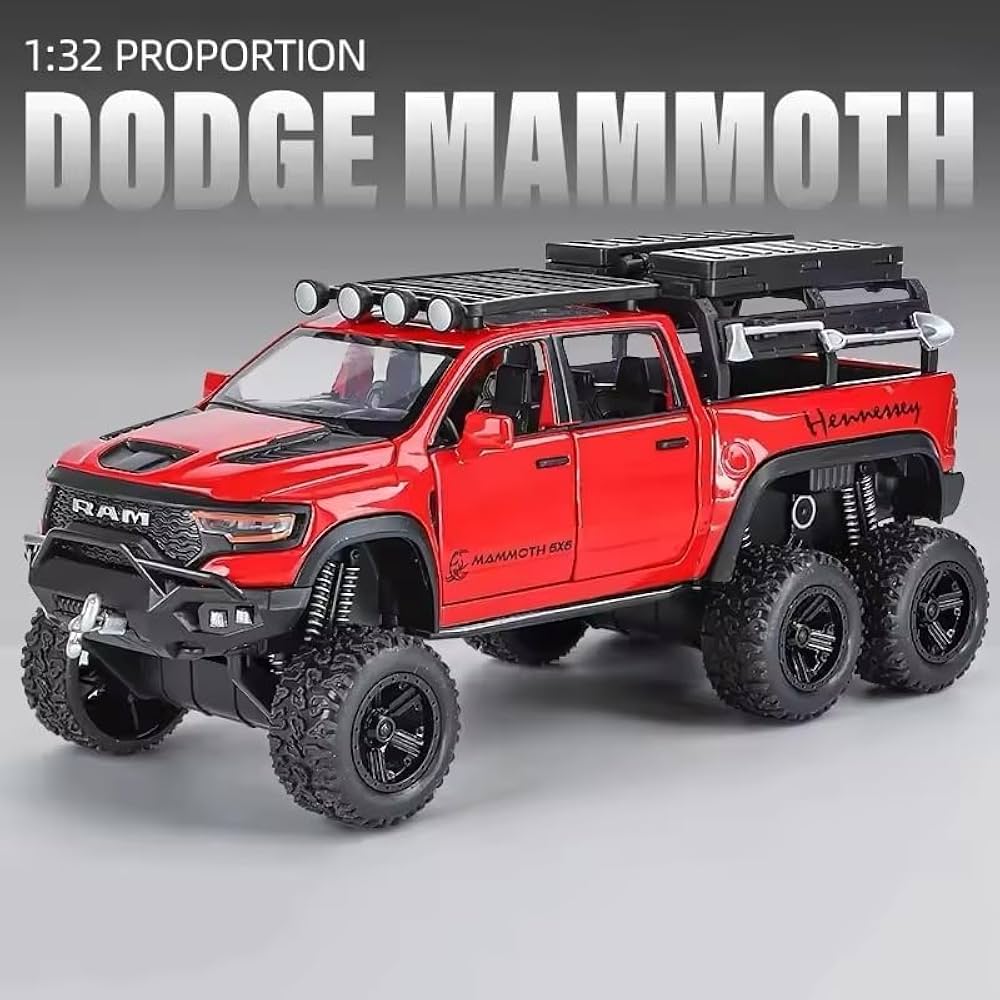 1:32 Diecast Dodge RAM Camping Model Truck 