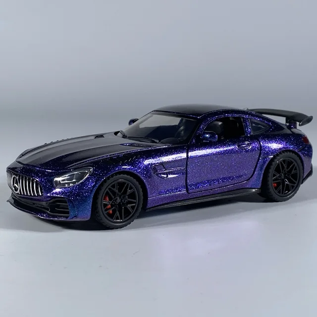 1:32 Diecast Mercedes GTR Model With Acrylic Display Box - Purple