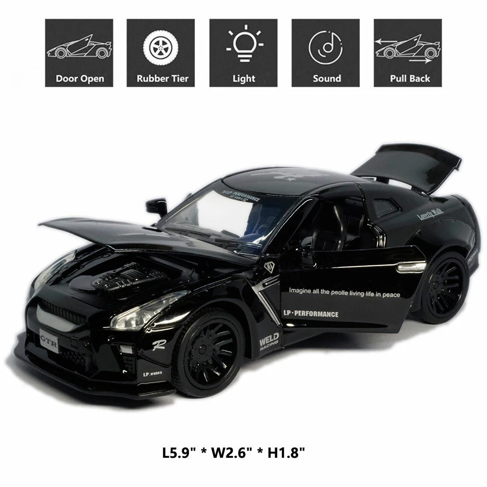 1:32 Diecast Nissan GTR With Acrylic Display Box - Black