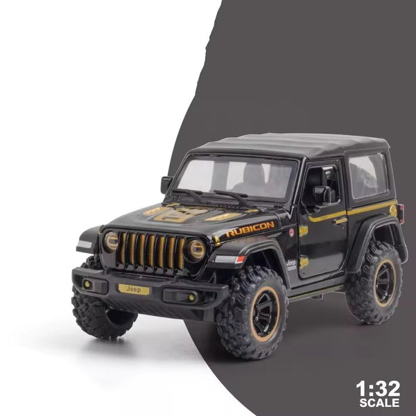 1:32 Diecast Rubicon Jeep With Acrylic Display Box - Black