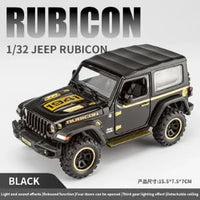 1:32 Diecast Rubicon Jeep With Acrylic Display Box - Black