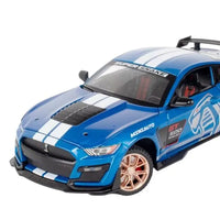 1:32 Diecast Ford Mustang Shelby GT500 With Acrylic Display Box - Blue