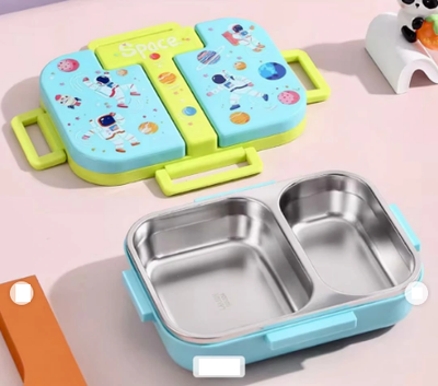 600ml Kids Spaceman Themed Stainless Steel Lunch Box