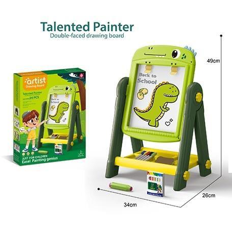 24Pcs Dinosaur Double-Sided Drawing Board