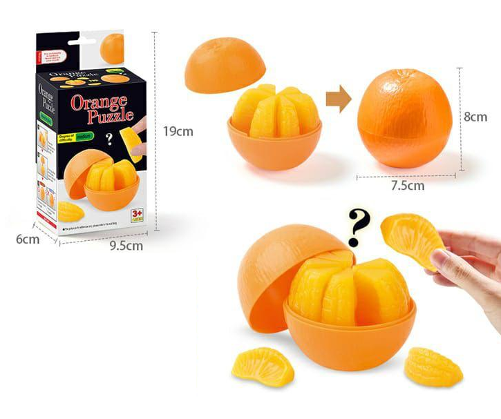3D Orange Shape Funny Puzzle Toy