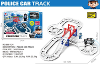 30Pcs DIY Highway Police Car Track Set