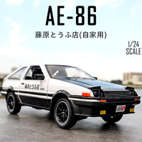 1:24 Diecast Toyota Trueno AE86 Initial D Model Car