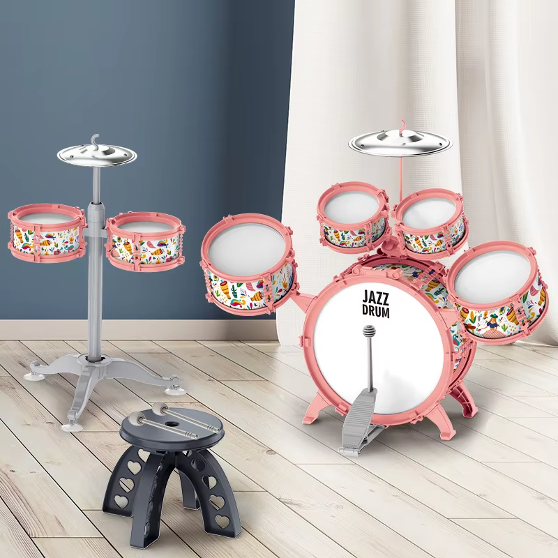 5Pcs Kids Mini Music Jazz Drums With Instruments 