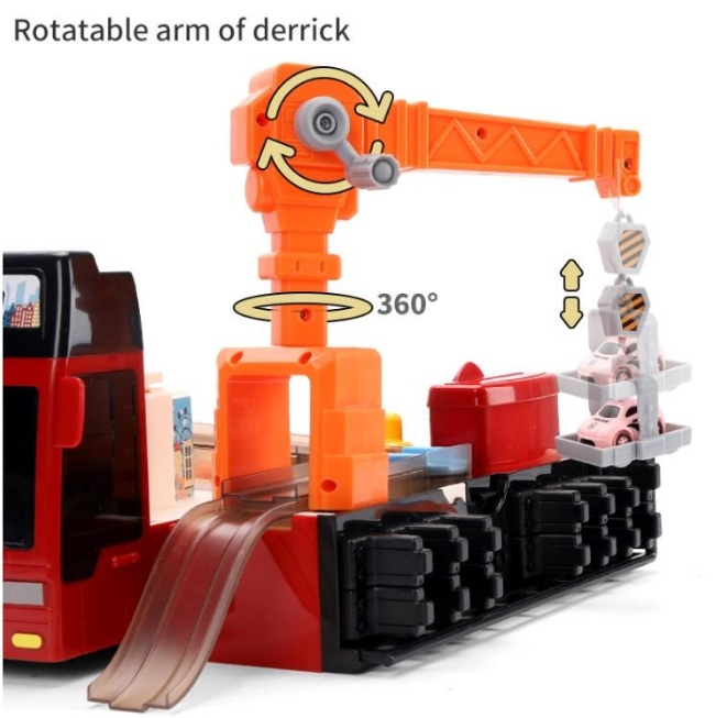 2in1 Deform Double Decker Bus Adventure Track - Red