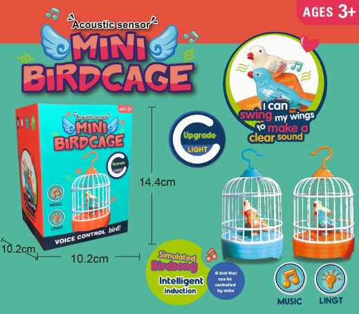 Electric Induction Mini Bird Cage With Light & Sound