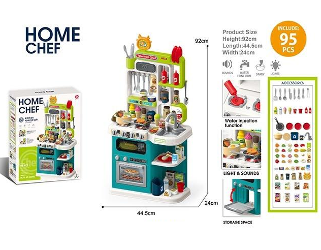 95Pcs Kids Pretend Home Chef Kitchen Set
