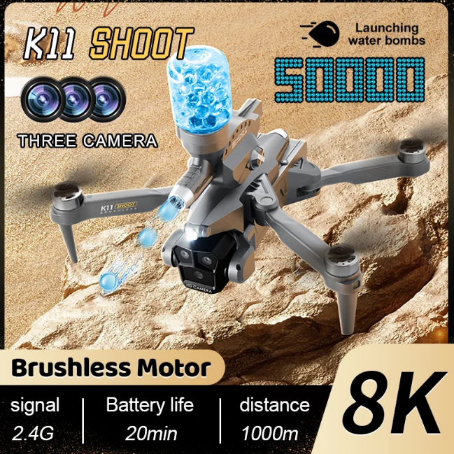 K11 Three HD Cameras Water Bombs Shoot Drone