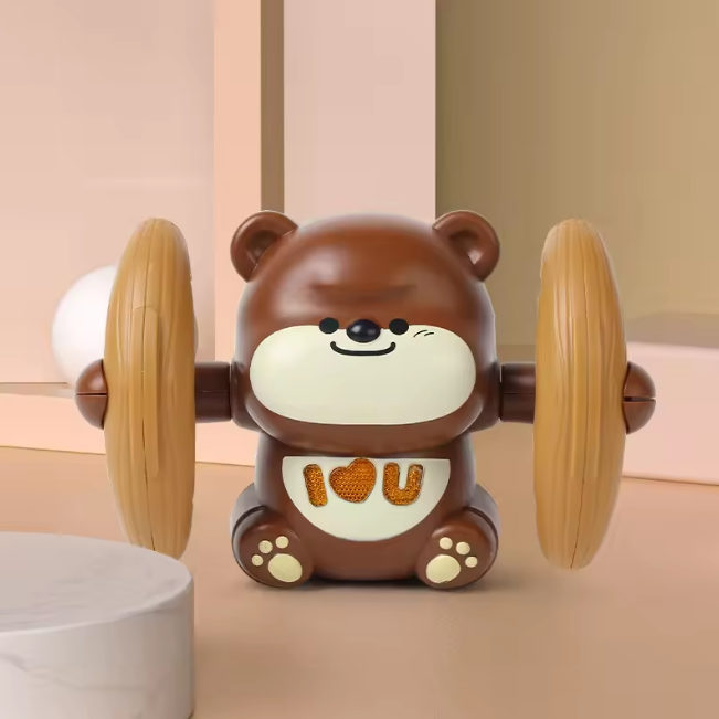 Electric Tumbling Bear With Light & Music - Brown