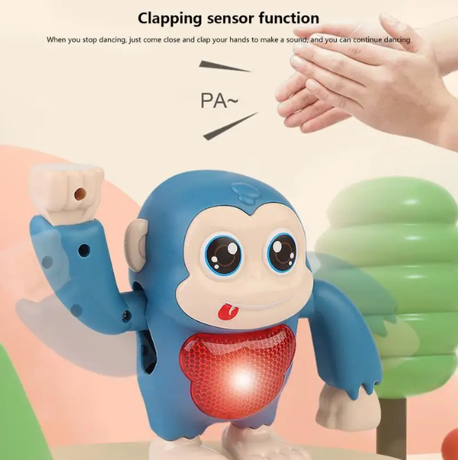 Electric Light & Sound Cute Dancing Monkey