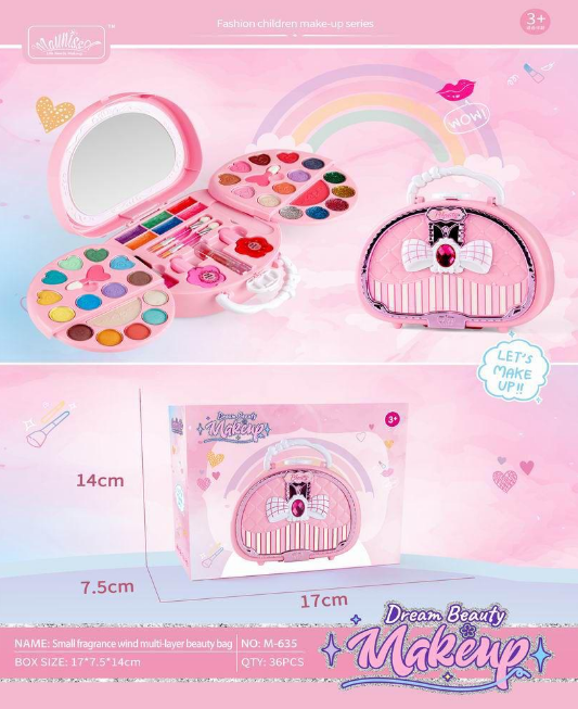 46Pcs Mini Realistic Girls Beauty Handbag