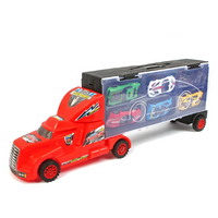 Hot Wheels Car Carrying Trailer Truck - 6Pcs Cars