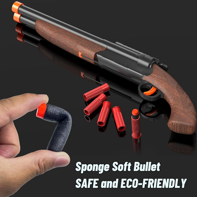 Manual Classic Double-Barrel Soft Bullet Shooting Gun