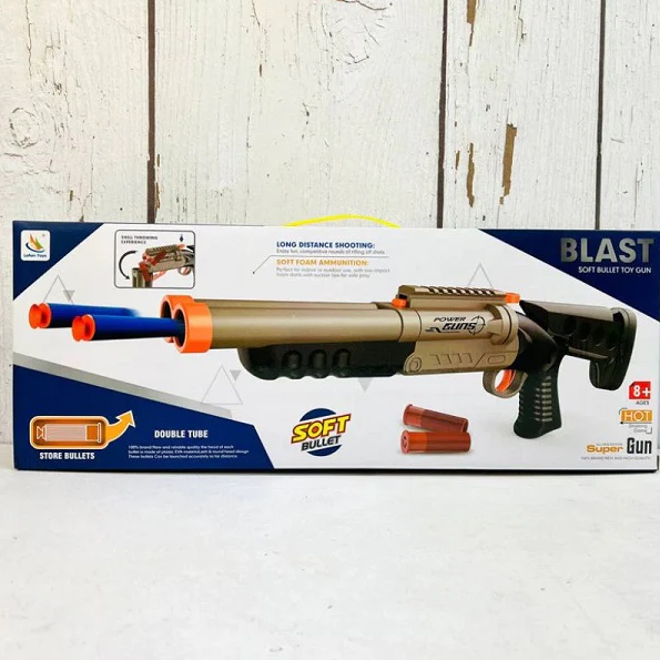 Manual Double-Barreled Blast Soft Bullet Shooting Gun