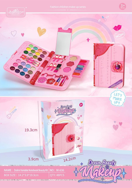 46Pcs Realistic Girls Foldable Makeup Kit