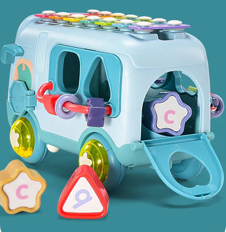 Sobebear Baby Musical Xylophone & Puzzle Bus