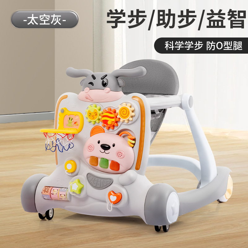 Multi-functional Baby Musical Piano Walker - Gray