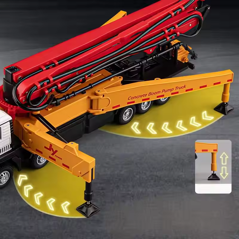 1:50 Diecast Concrete Boom Pump Truck