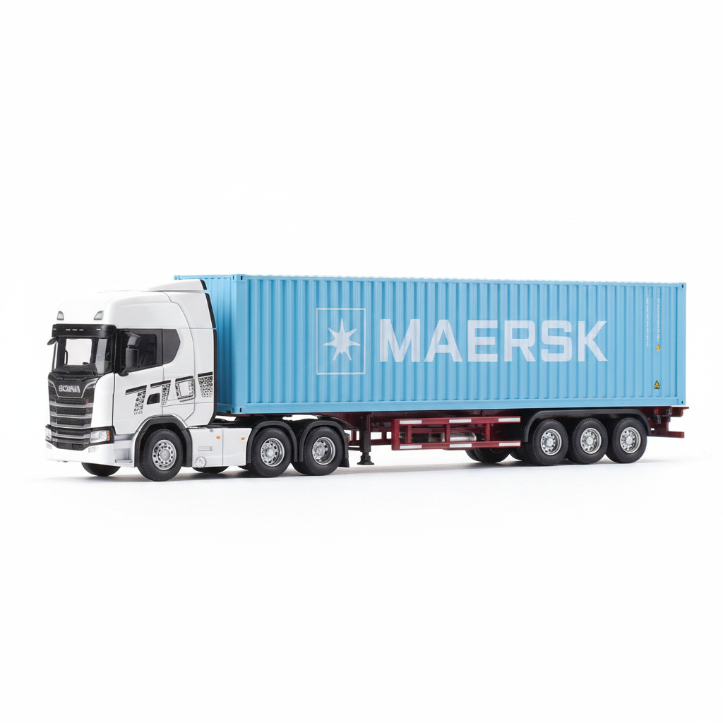 1:50 Diecast MAERSK Container Transport Truck